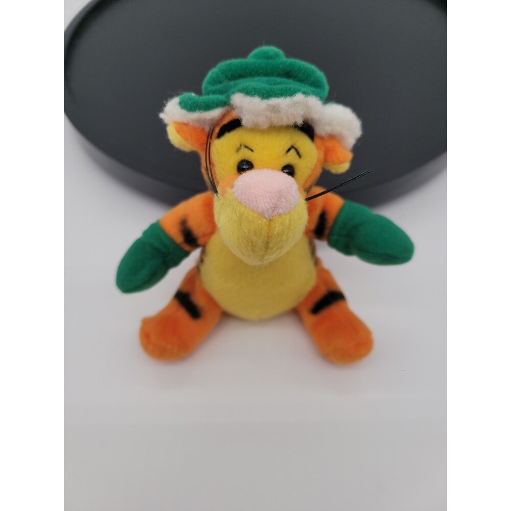Disney Winnie the Pooh Tigger 5" Doll Green Hat Gloves Winter Plush Ornament